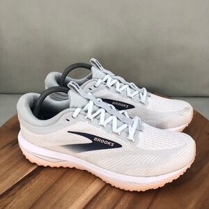 Brooks Revel 7 Womens Running Shoes White Pink Size 11 B Medium Cushion Comfort